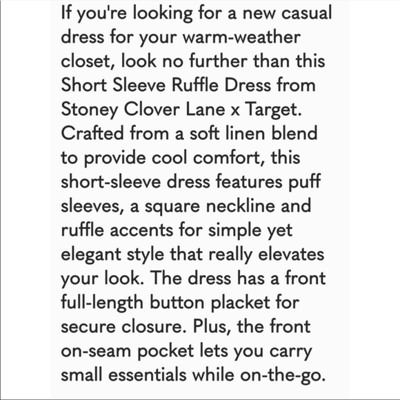 Stoney Clover Lane x Target Women's Short Sleeve Ruffle Dress 1X - Picture 4 of 7